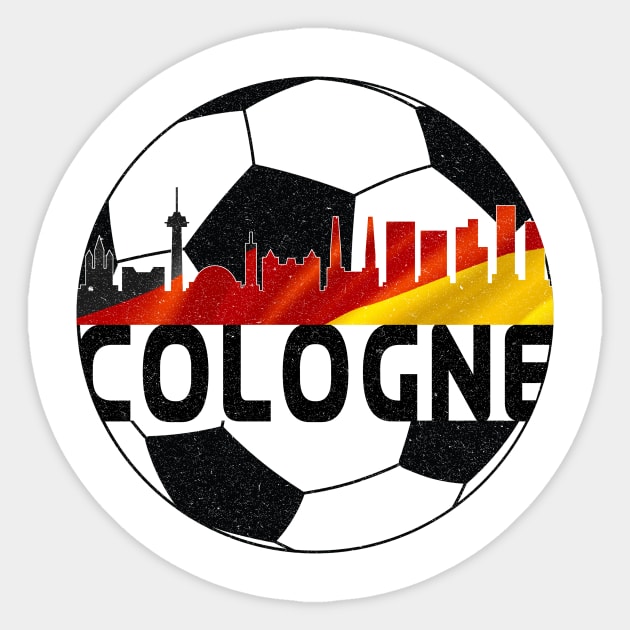 Cologne Germany Euro 2024 football—Black text Sticker by Rocky Ro Designs